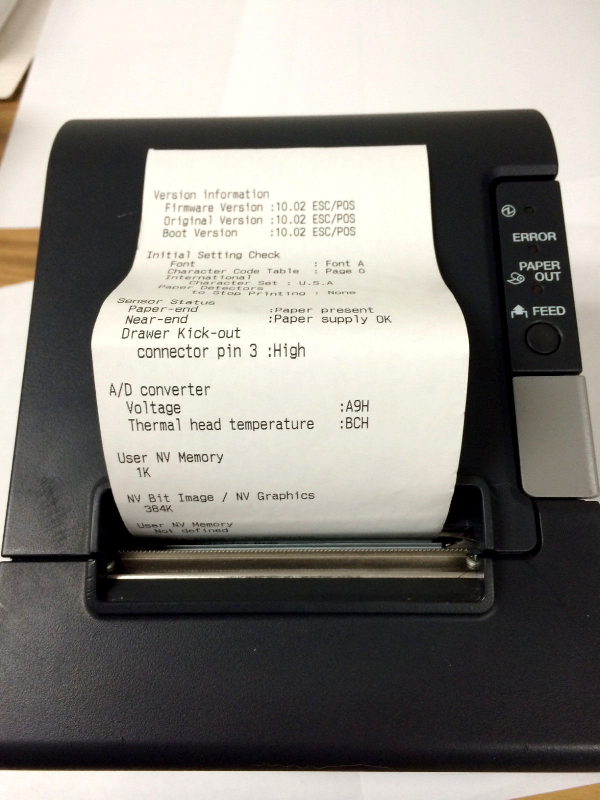 Epson Top of the line TM-T88IV Grey Perfect Refurb w Power Supply M129H Serial