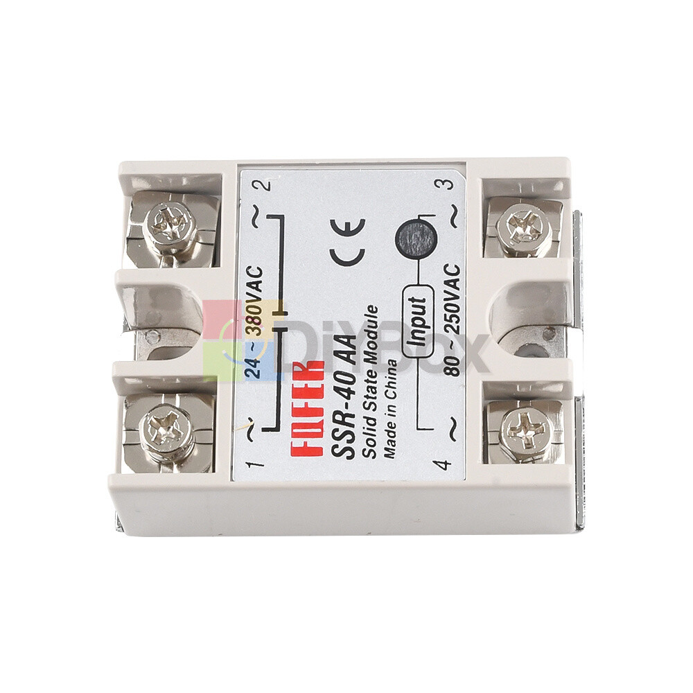 SSR-40AA 40A Solid State Relay Module SSR 80-250V AC / 24-380V AC USA
