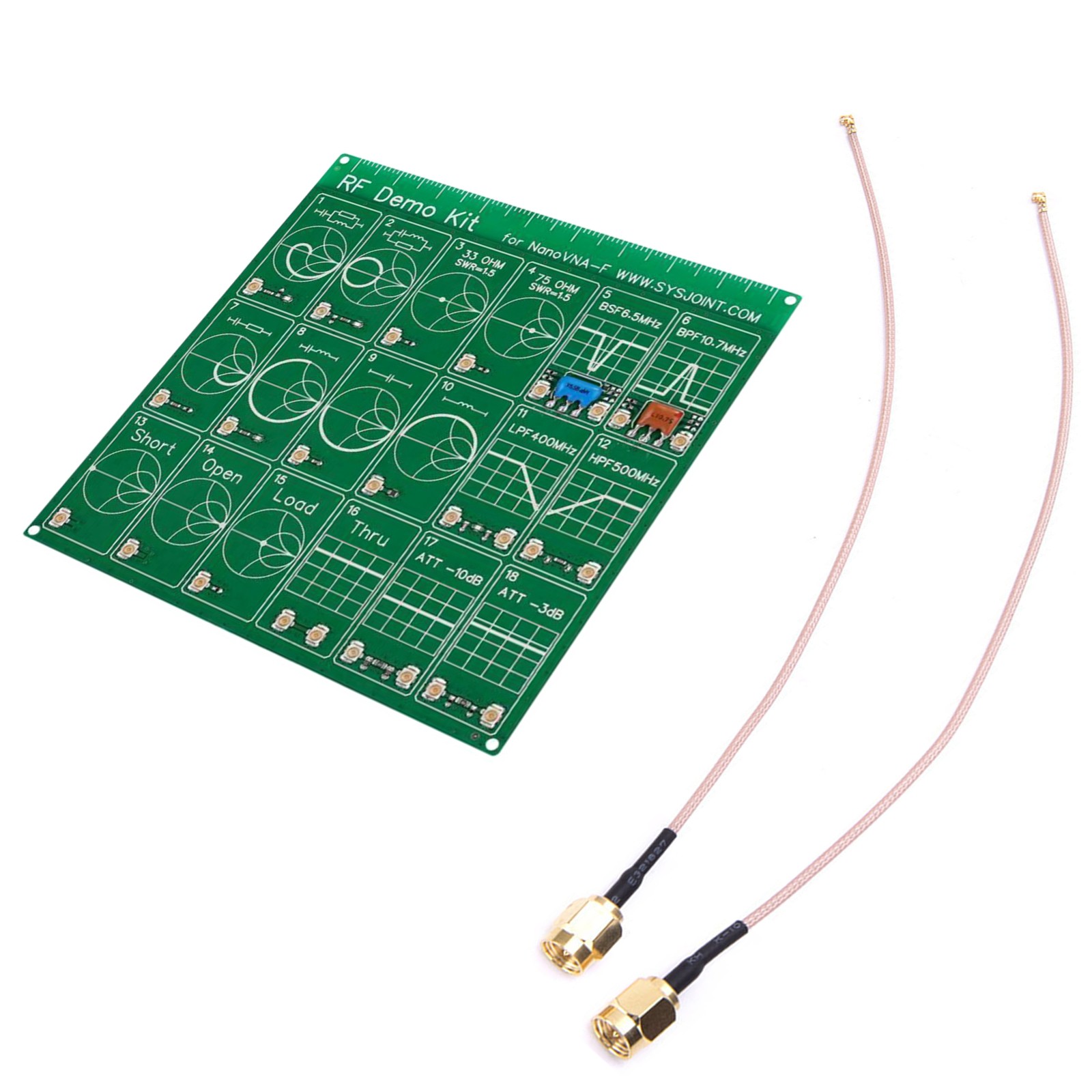 RF Demo Kit NanoVNA Radio Frequency Test PCB Board Filter Attenuator for VNA-F N