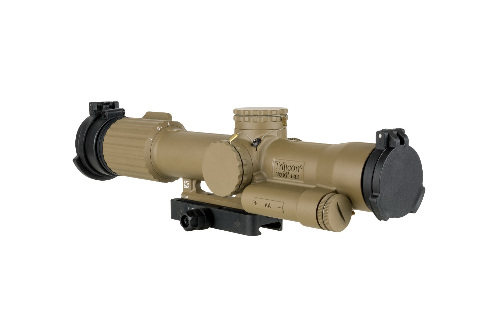 Trijicon VCOG FDE 1-8×28 FFP Riflescope with Q-LOC Mount – Red MRAD Crosshair
