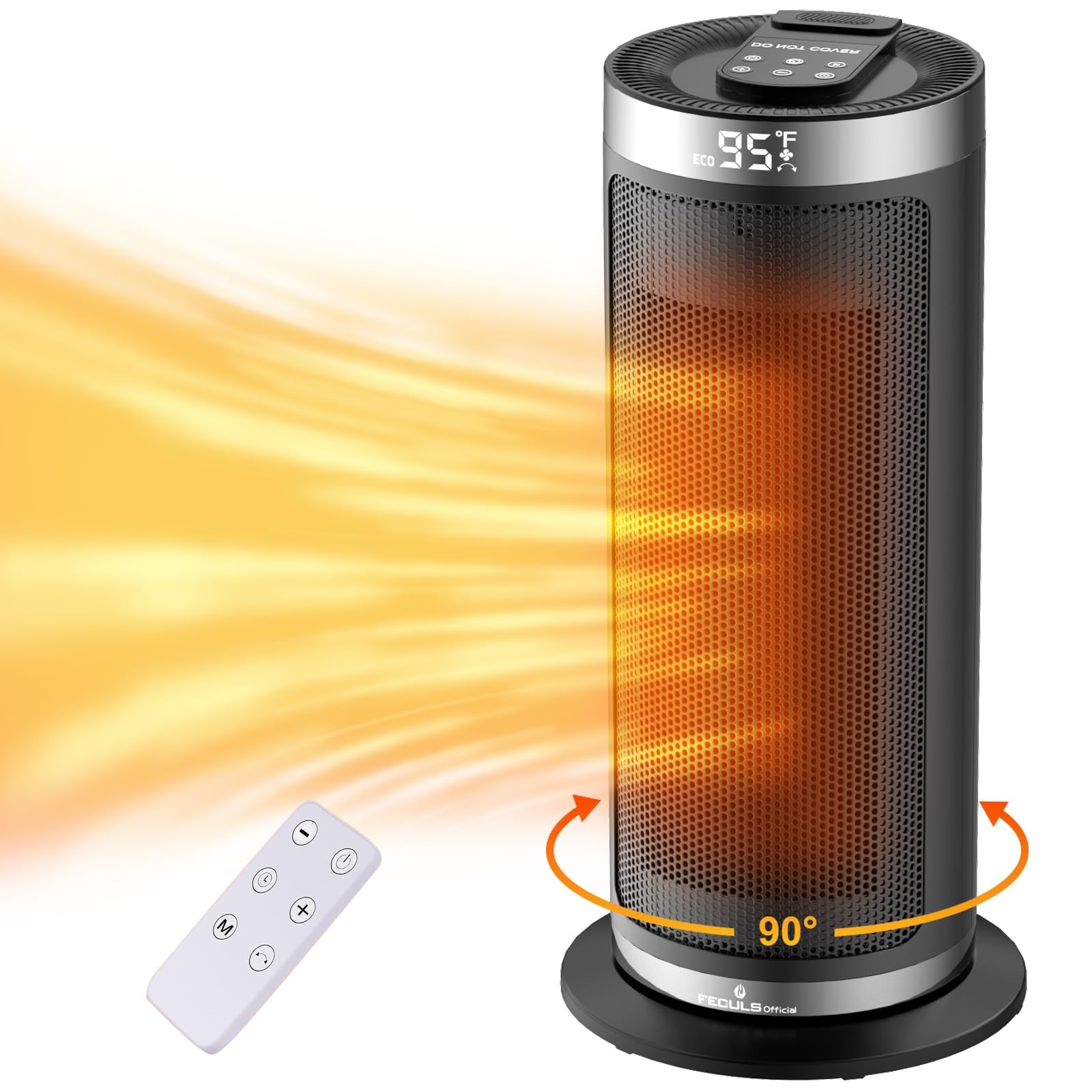 Space Heater,1500W Portable Electric Heaters for Indoor Use with Remote&Therm...