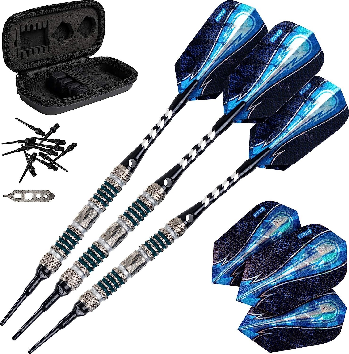Viper Astro 80% Tungsten Soft Tip Darts with Storage/Travel Case