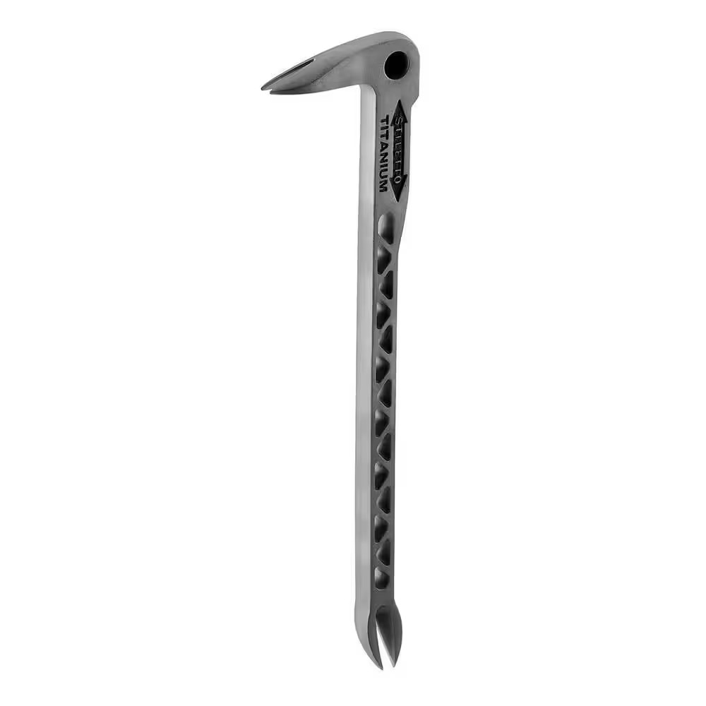 Titanium Multi Functional Glazer Bar with 12 In. Titanium Clawbar Nail Puller wi