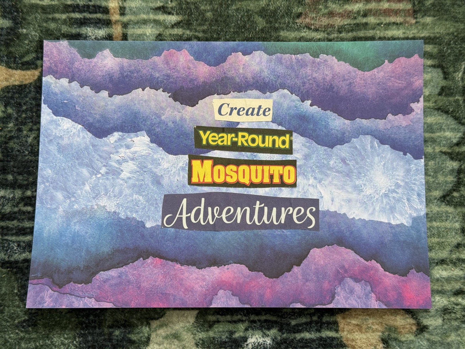 Original signed absurdist humor mixed media collage 4.5x5.5" 1/1 "create"