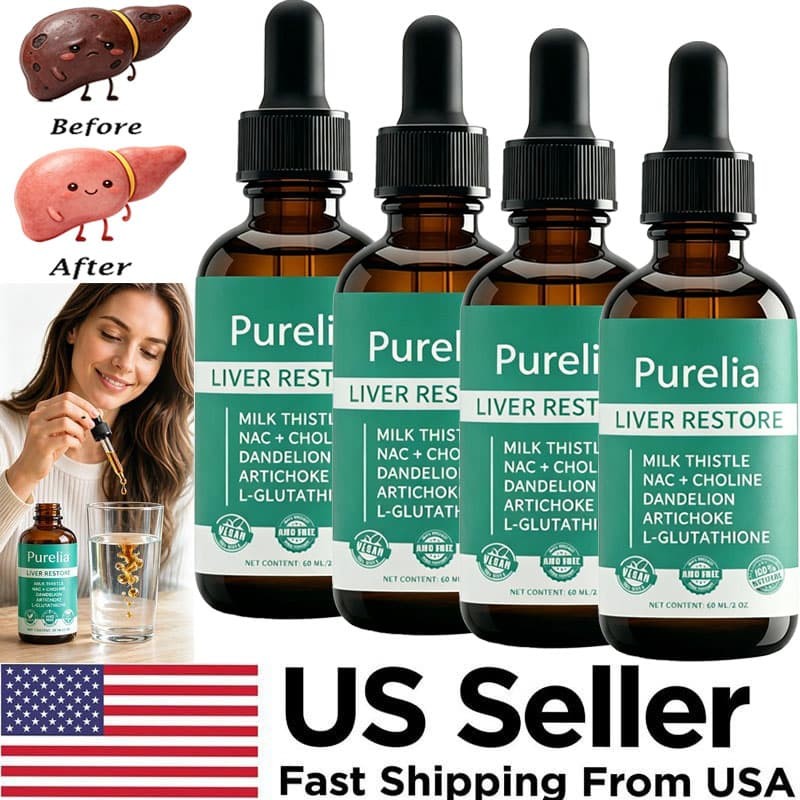 5 PCS Purelia Liver Restore, Complete Liver Support Supplement with Milk Thistle