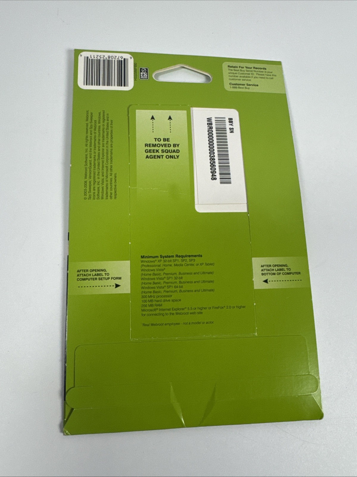 Webroot Spy Sweeper 2003 Software Installation CD-ROM - WITH Software Key