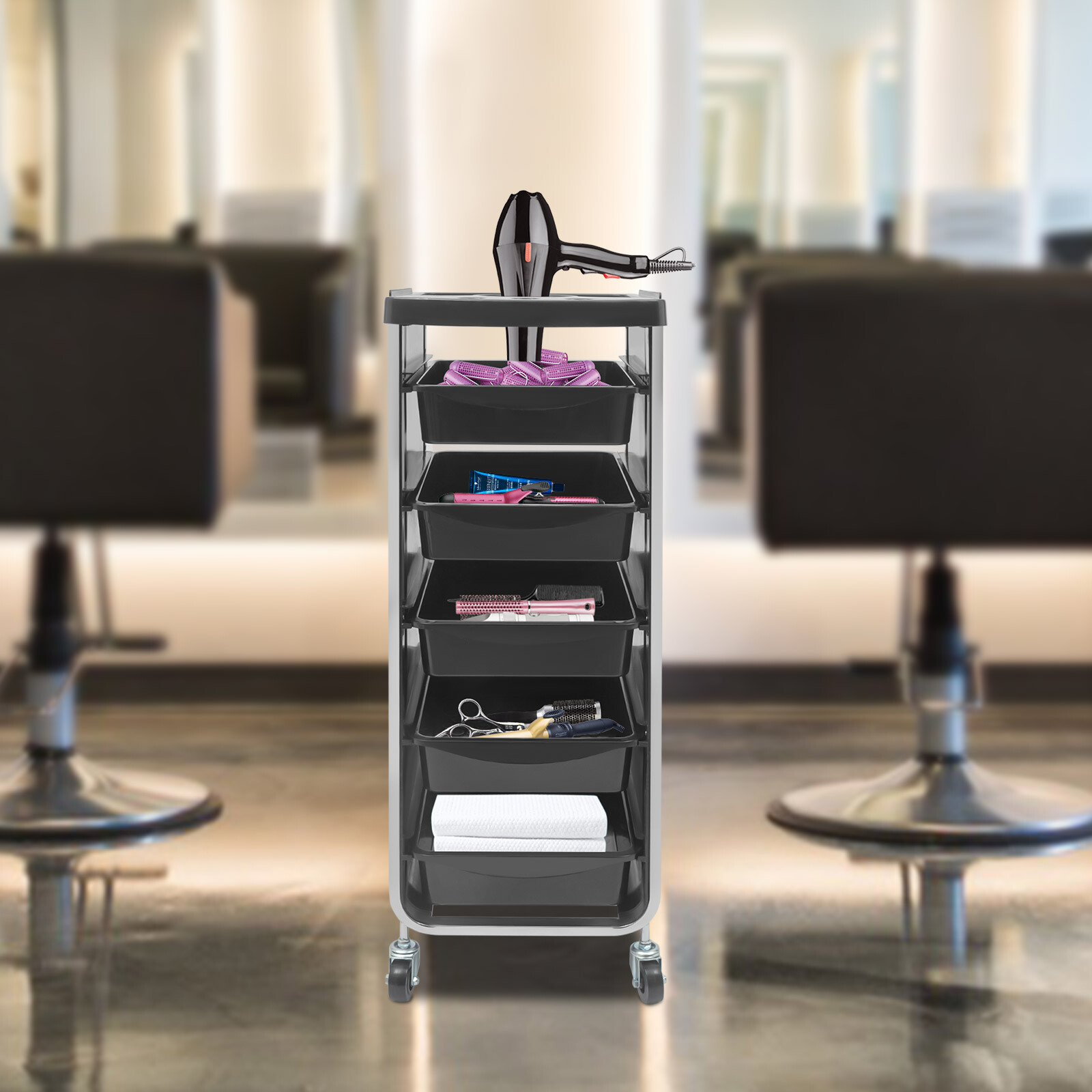 Salon Cart for Hair Stylist for Beauty Salons, Barber Stores, Medical Centers