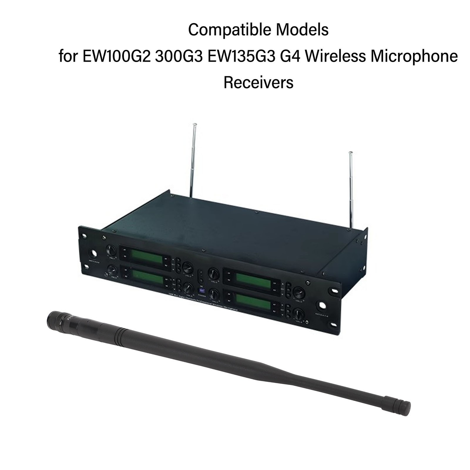 Wireless Microphone Receiver Antenna 26cm ABS Aluminum Alloy Mic Receiver