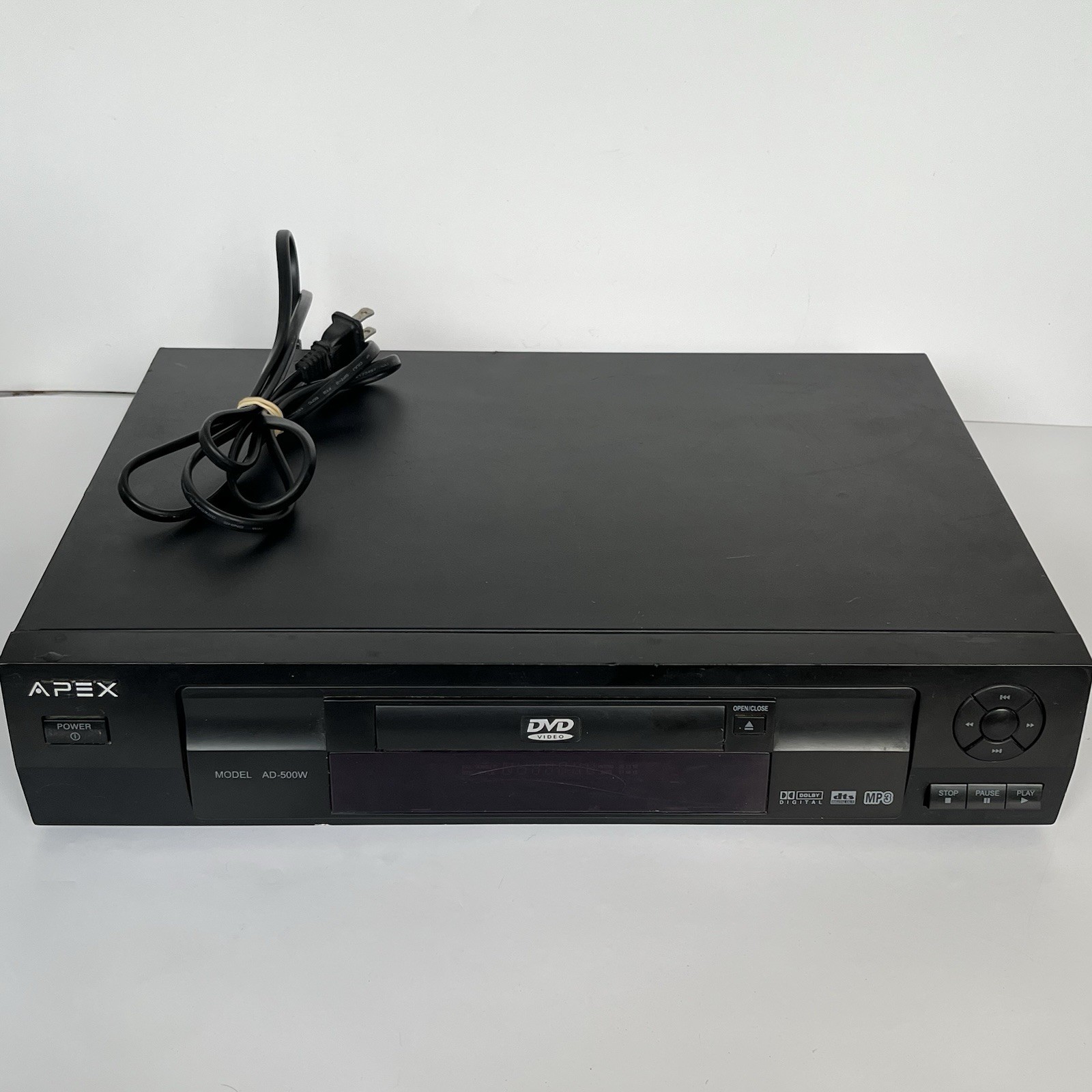 Apex Model AD-500W DVD Player Black Tested Fully Functional. No Remote.