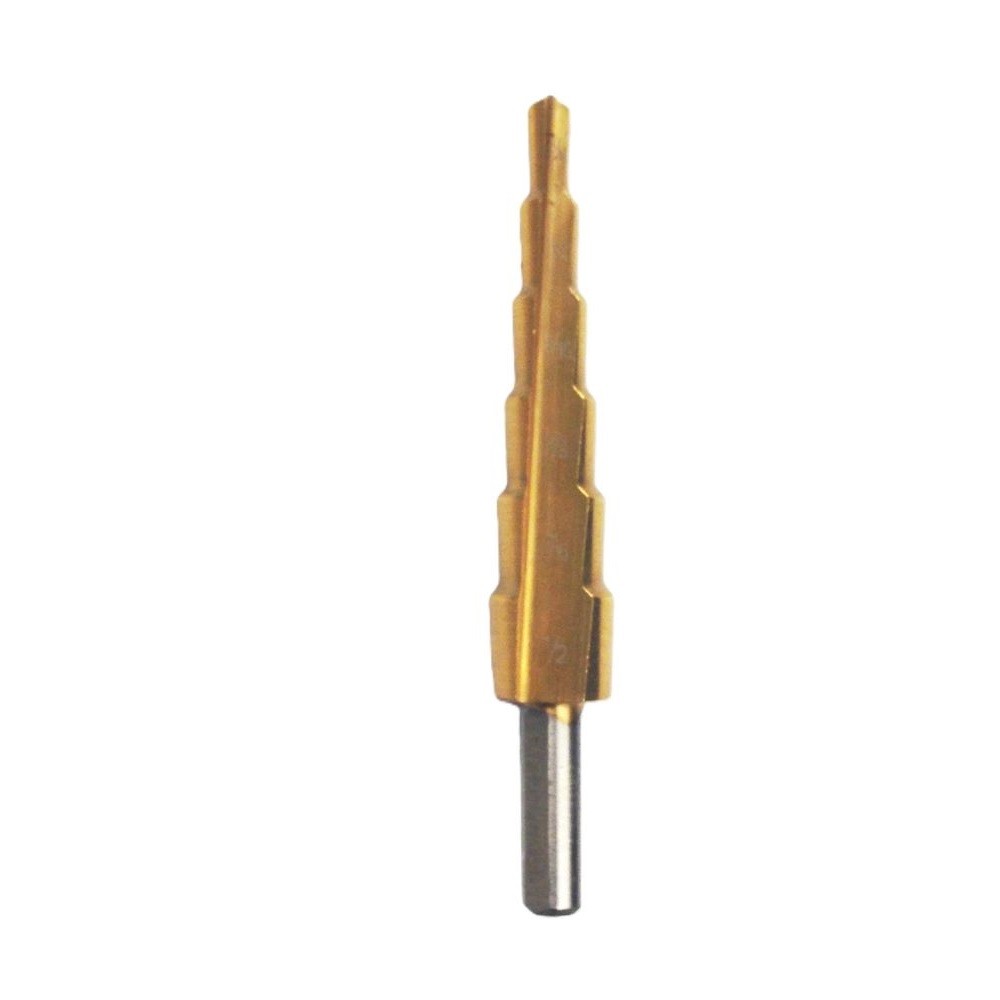 3/16-1/2" TiN COATED HIGH SPEED STEEL STEP DRILL WITH 6 STEPS (5000-0501)
