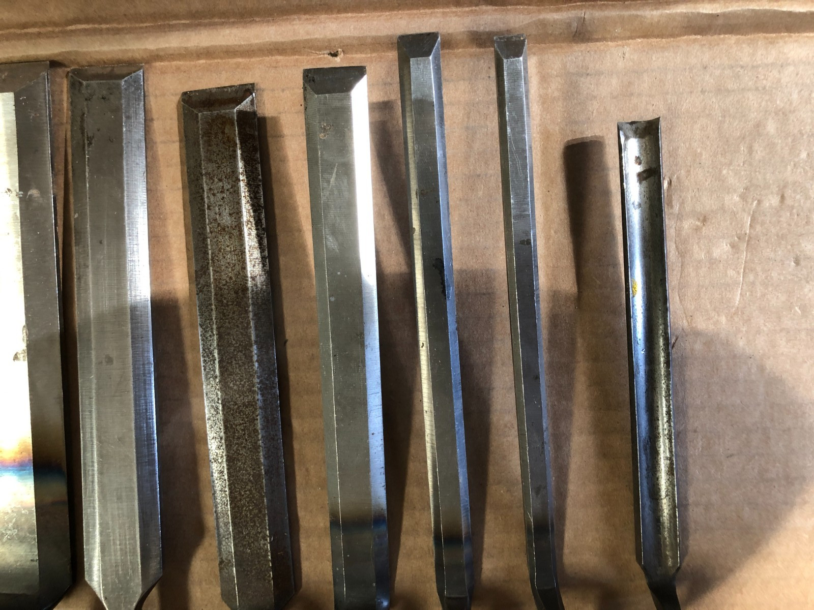 Graduated Cranked Neck Set of 10 Buck Bros Gouges Tang Chisels