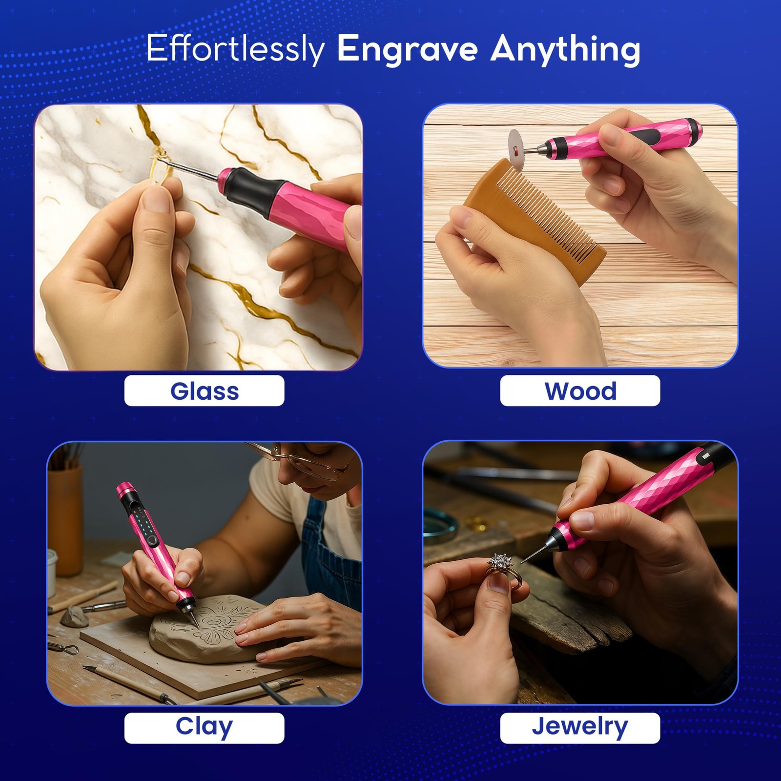 Customizer Engraving Pen for All Materials - 2025 UPGRADED Torque - Rechargea...