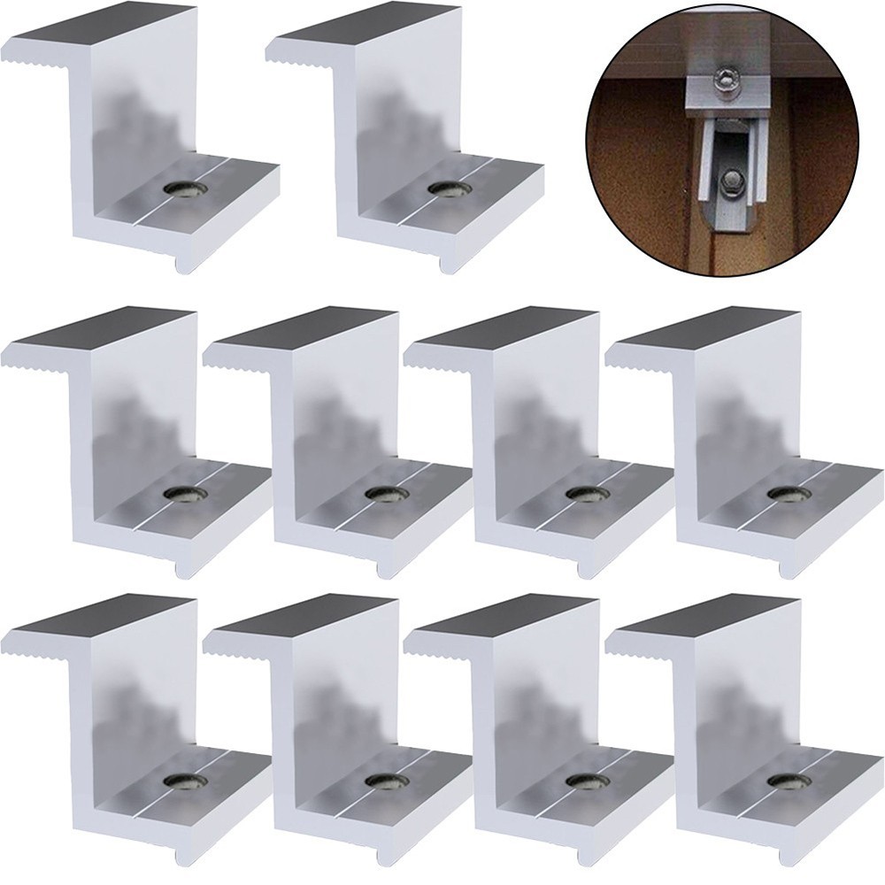 10X Solar Panel End Clamp End Clamp High C-orrosion Resistance Strong Toughness