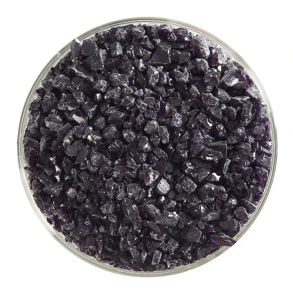 Bullseye Frit 8 oz. Bag Deep Royal Purple Transparent- COARSE 90 COE