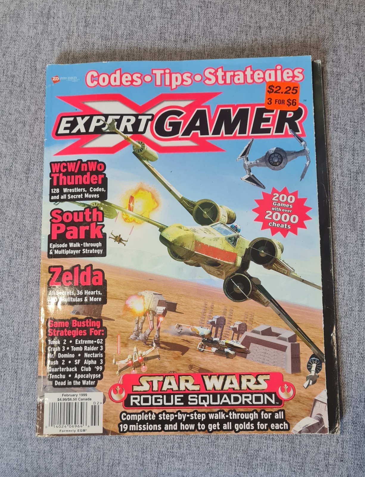 EXPERT GAMER  FEB 1999 CODES TIPS SOUTH PARK ZELDA NINTENDO 64 PLAYSTATION