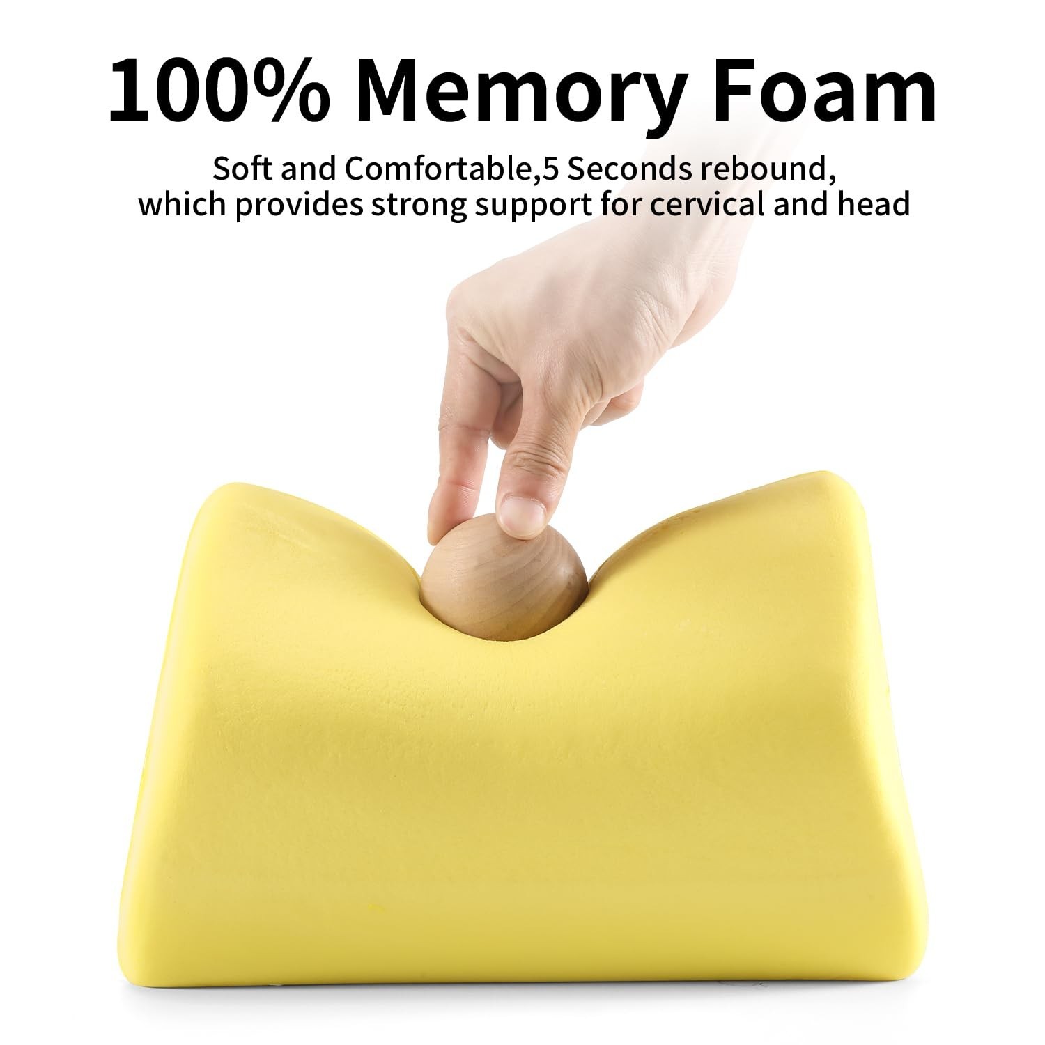 Car Headrest Pillow, Soft Memory Foam Car Neck Pillow with Adjustable Strap, ...