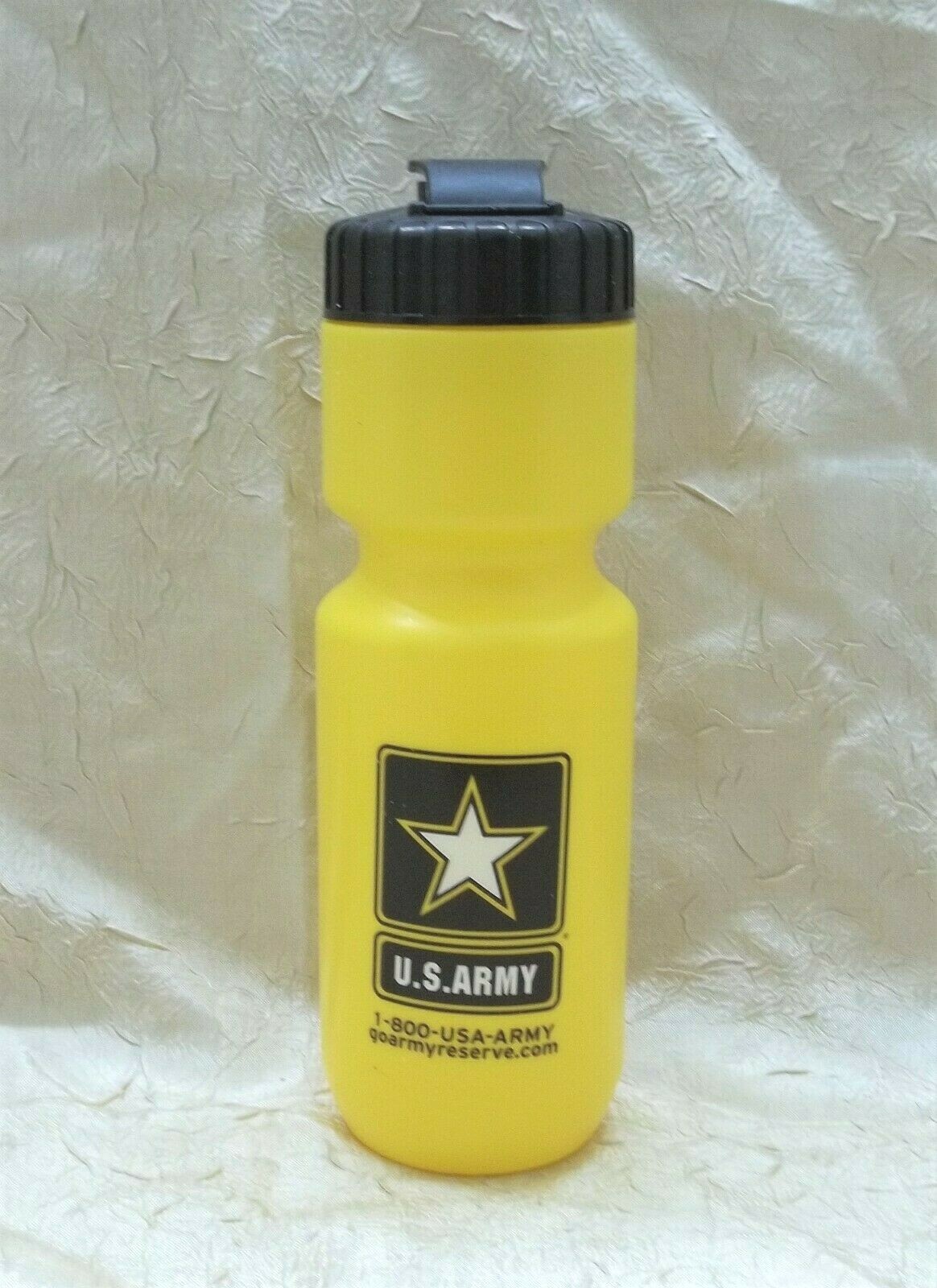 United States Army Yellow Plastic Water Bottle