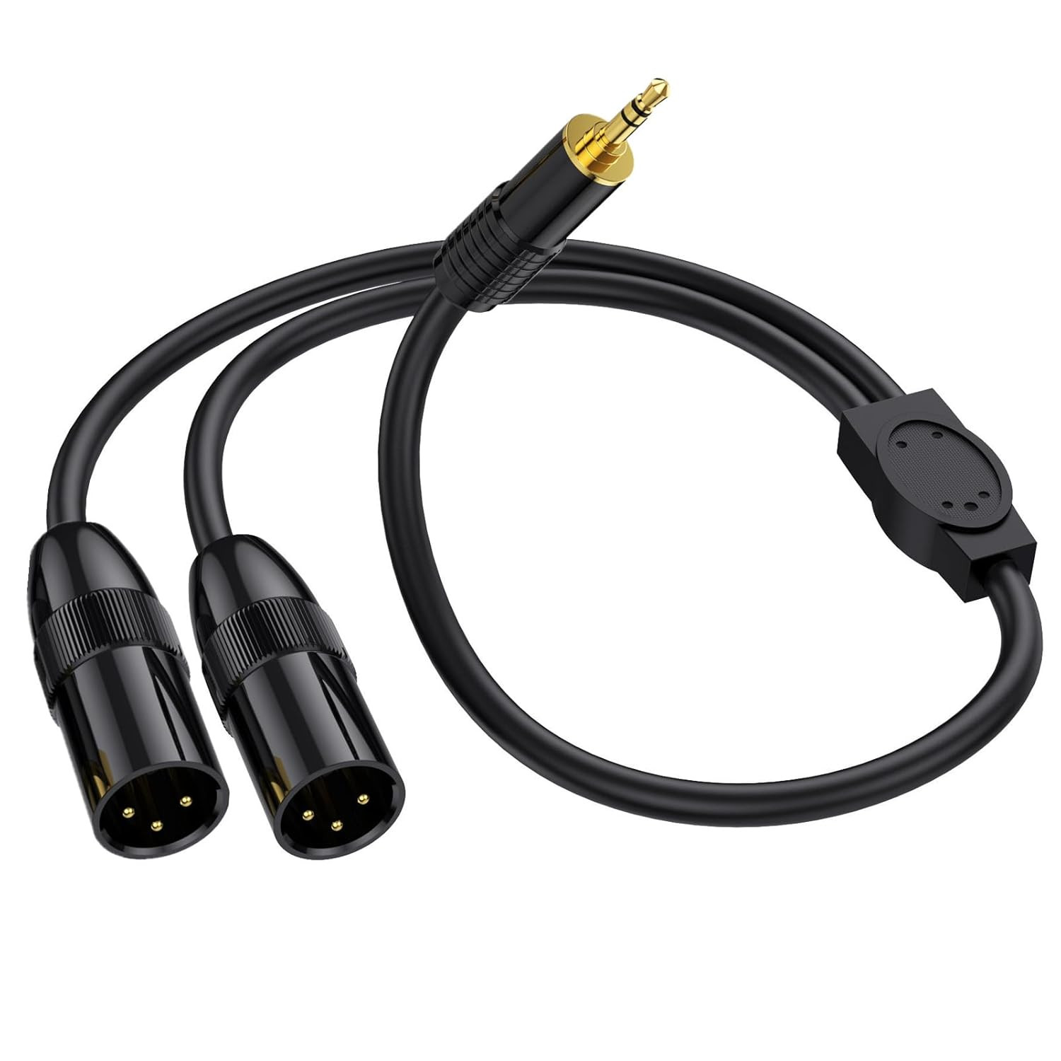 LOKEKE XLR to 3.5Mm Y Splitter Adapter Cable, TRS Stereo Male to Dual XLR Male I