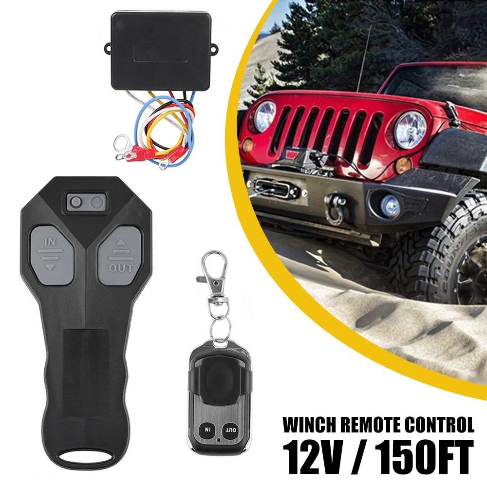 12V ATV SUV UTV Wireless Winch Remote & Receiver Control Kit Switch Handset