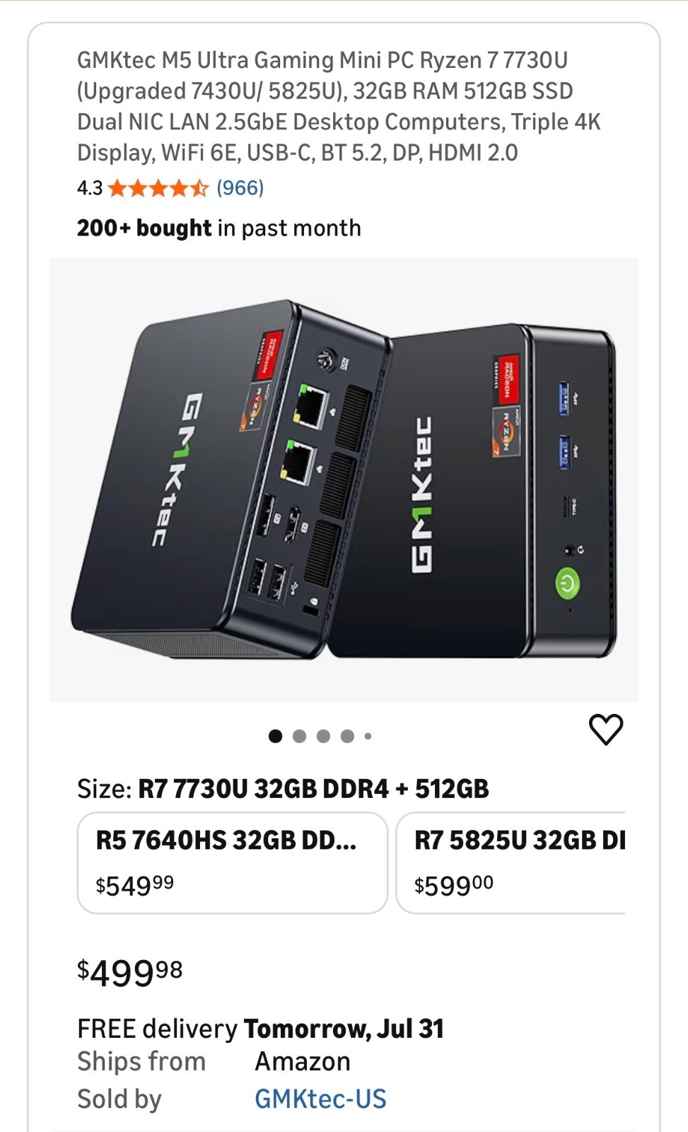 GMKtec mini pc Nucbox g5