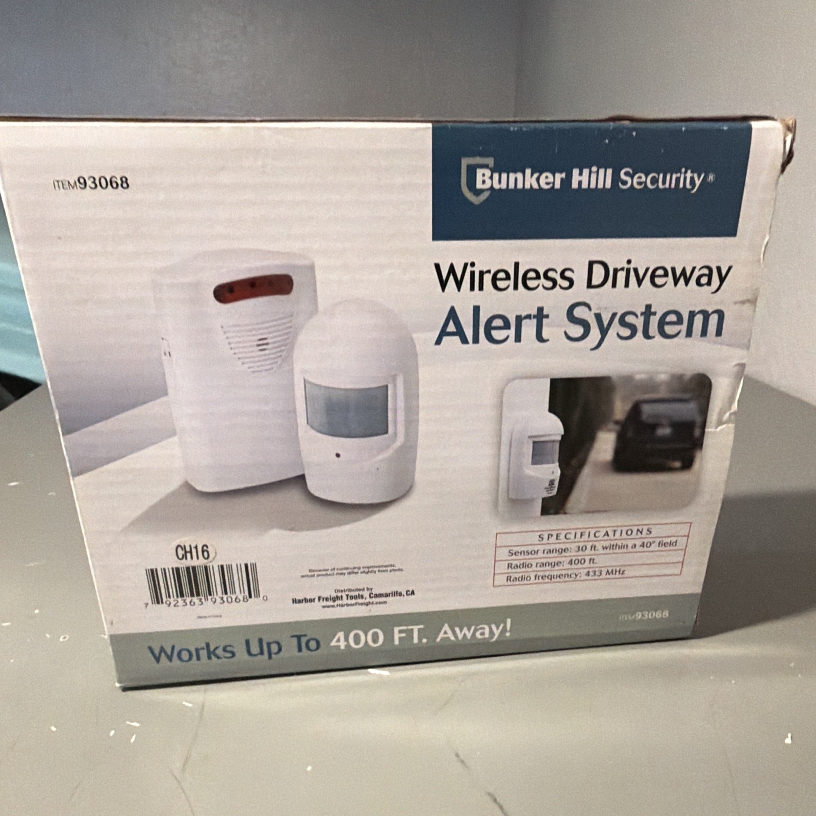 Bunker Hill Security Wireless Driveway Alert System 400 ft Receiver/Sensor