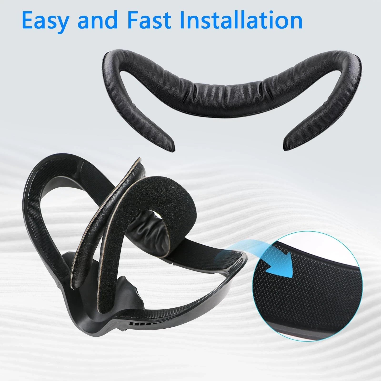 compatible with oculus quest 2 face bracket replacement,vr pu leather face pa...