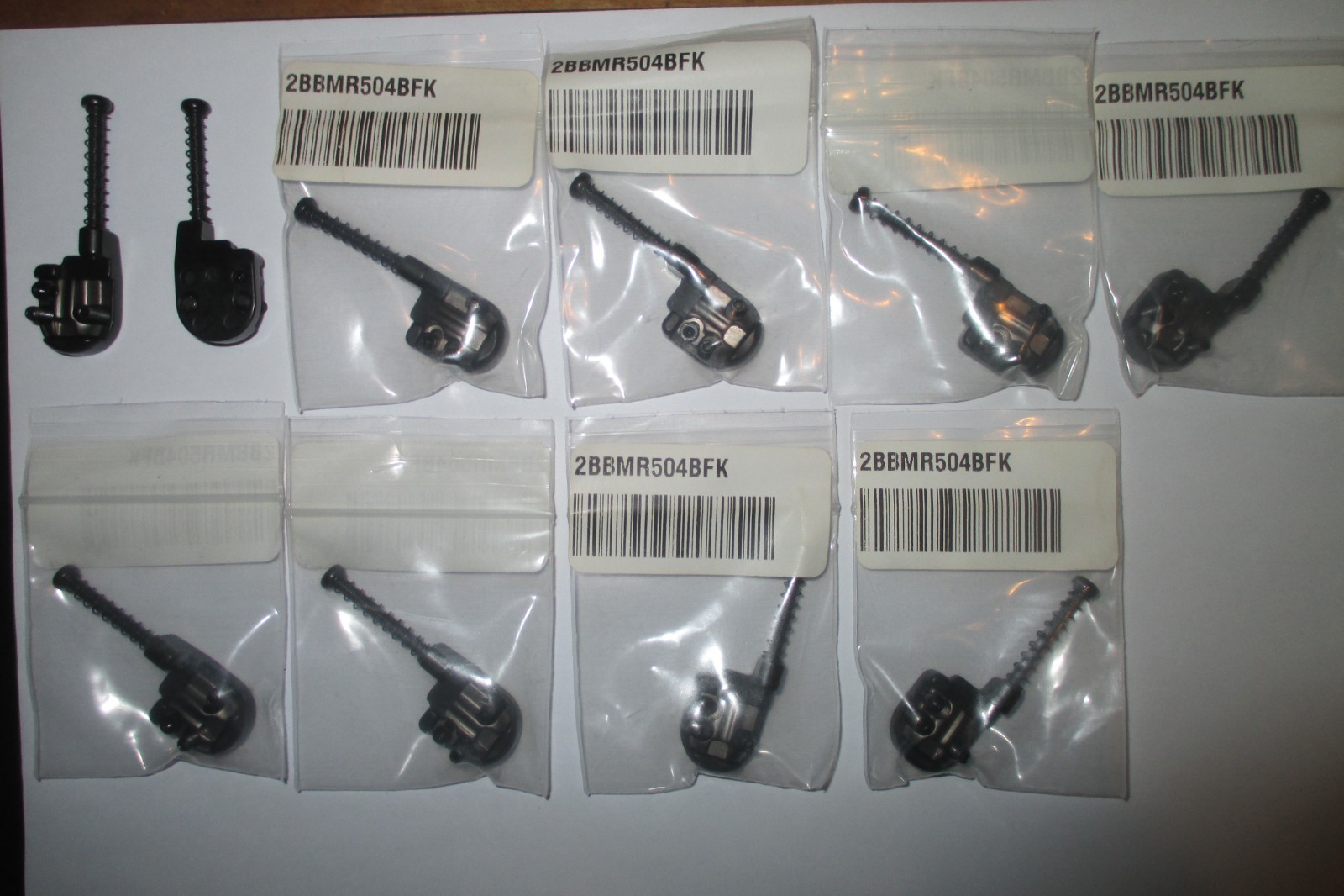 10 IBANEZ MODEL # 2BBMR504-BFK BASS SADDLES WITH INTONATION SCREWS AND SPRINGS