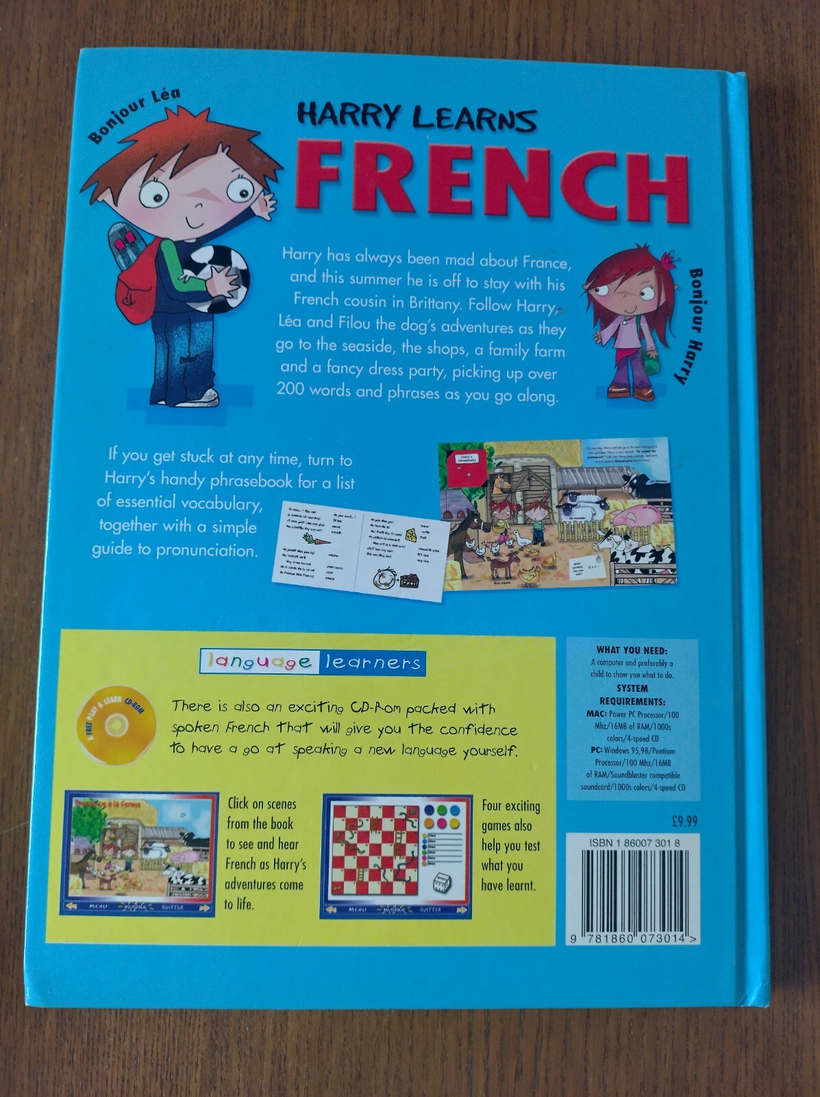 Learn French Books X3 - Usborne First French, Harry Learns French and First...