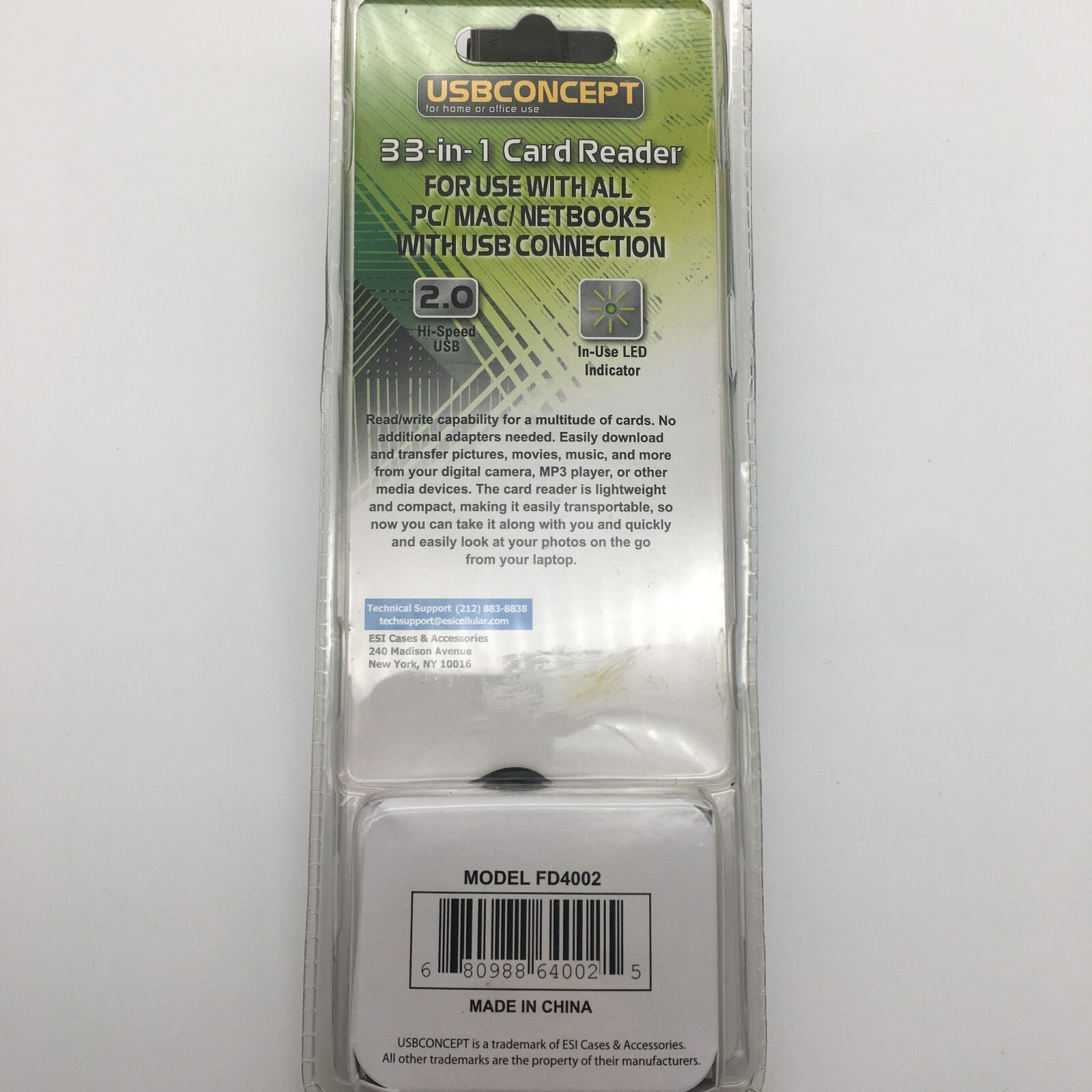 Card Reader 33 in 1 PC & MAC Model FD4002