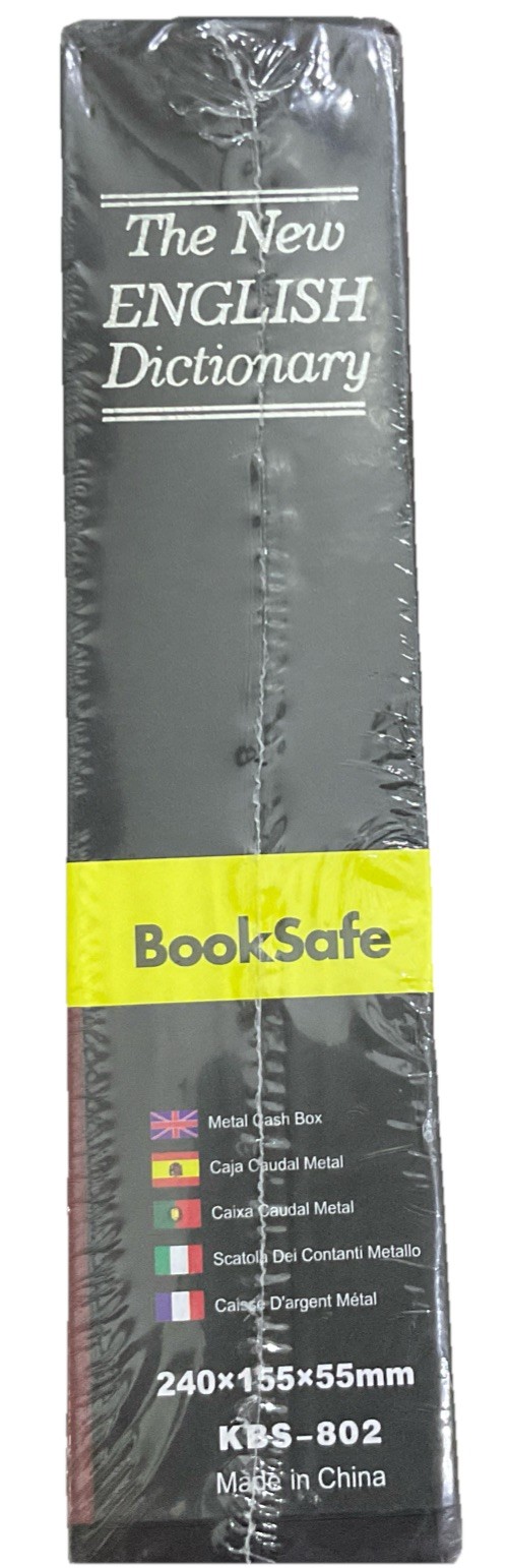 HomeSafe Dictionary Book Safe Diversion Hidden Security Stash Lock & Key Black