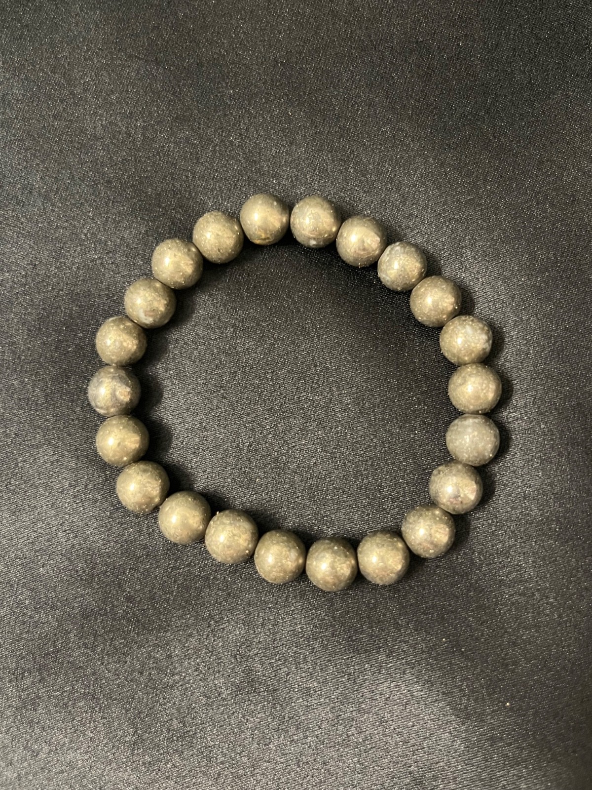 2 Pack Handmade Stretch Bracelets 8mm Beads Pyrite & Labradorite