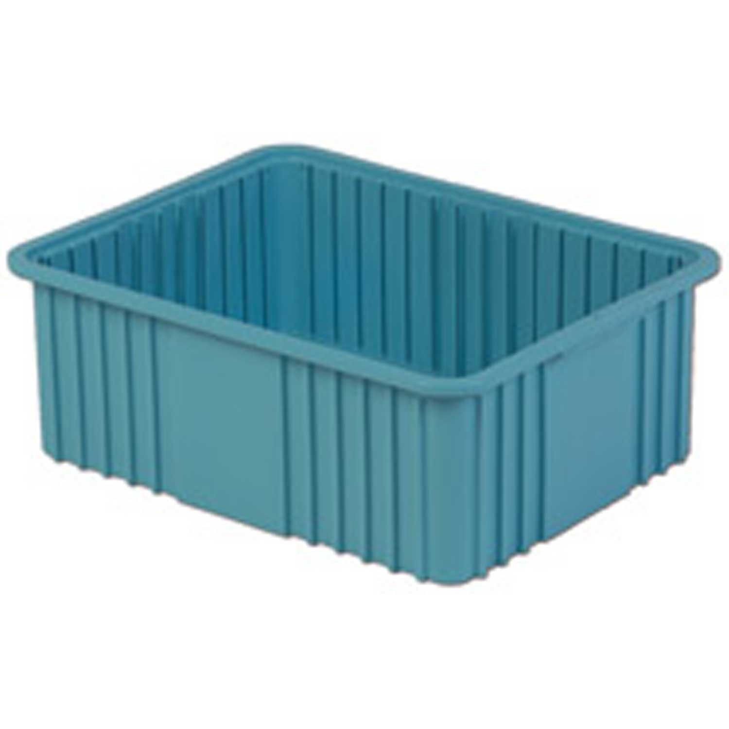 LEWISBins Divider Box 22-3/8" x 17-3/8" x 8" Light Blue Lot of 4