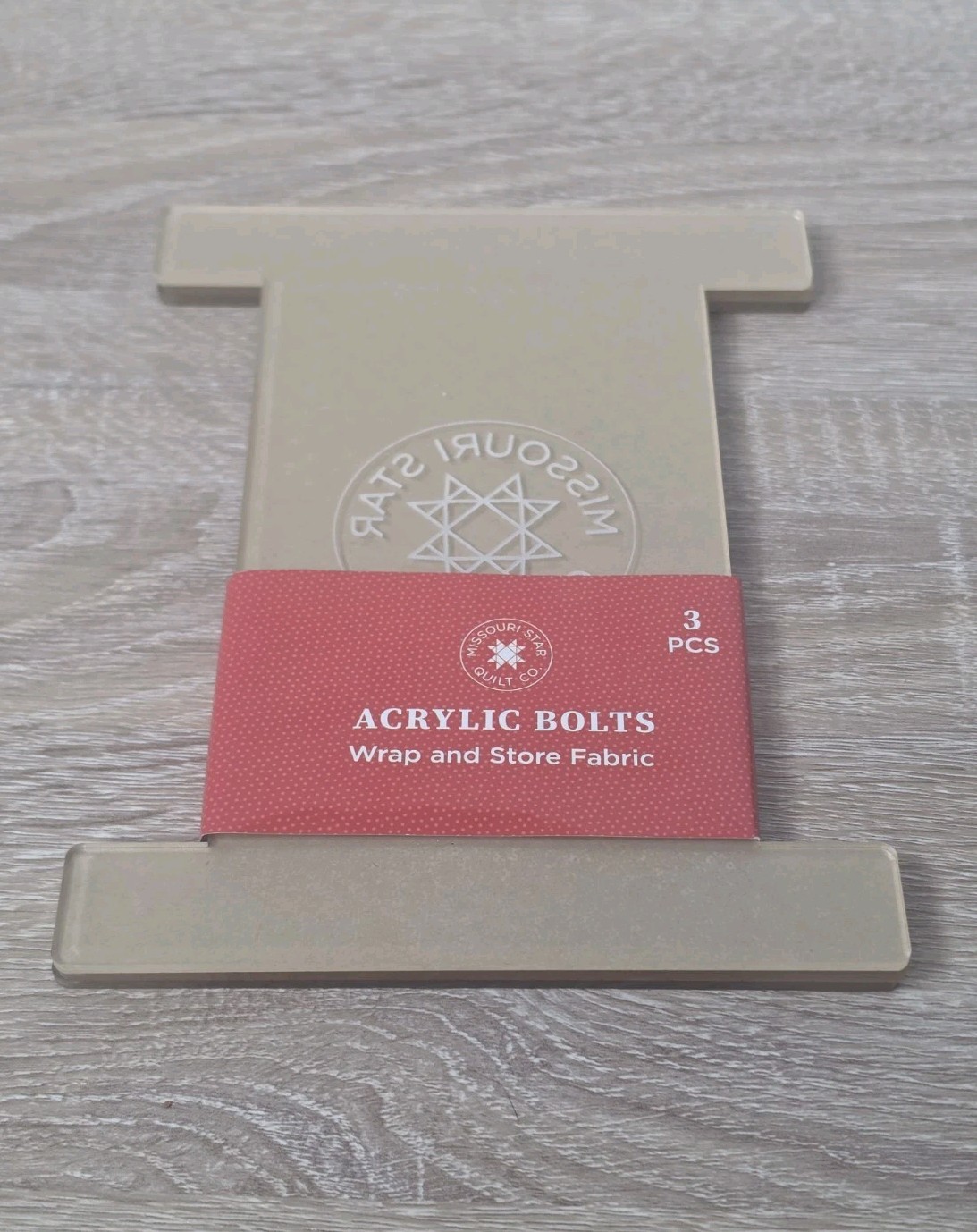 Missouri Star Quilt Co. Acrylic Bolts (3-pc Set) Wrap and Store Fabric NEW