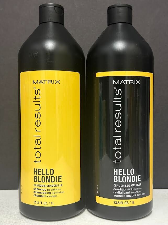 Matrix Total Results Hello Blondie Chamomile Shampoo & Conditioner -33.8floz eac