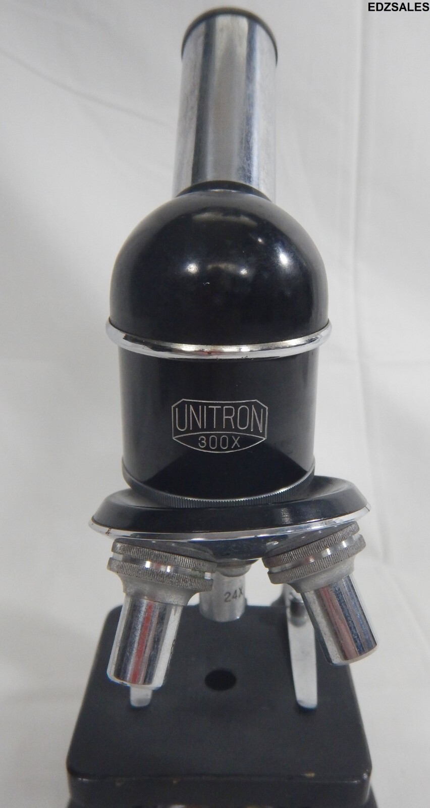 Unitron 300X Compound Microscope w/ 3 Objective Lenses