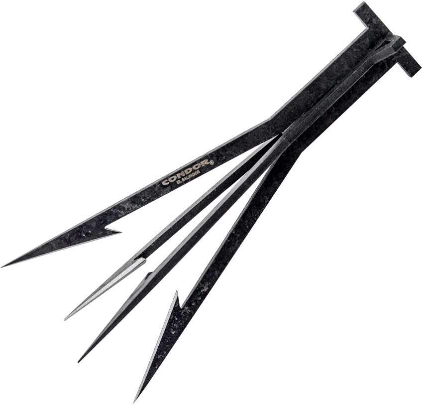 Condor Tantar Black Harpoon Fixed 6" Overall 1075HC Steel Blade Kydex Sheath