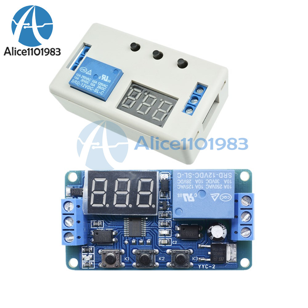 DC 12V LED Display Home Automation Delay Timer Control Switch Relay Module
