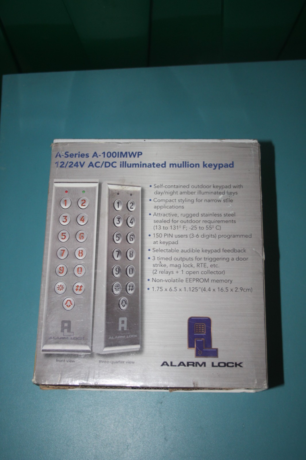 ALARM LOCK A-100IMWP SS MULLION PUSHBUTTON CONTROL KEYPAD 12/24V AC/DC NEW