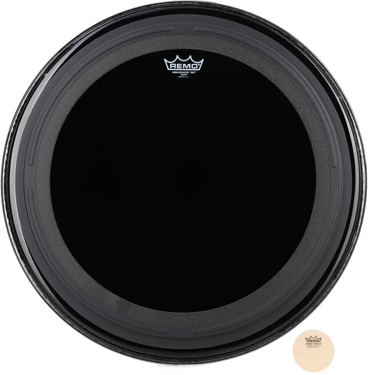 Remo Ambassador SMT Ebony Bass Drumhead - 22 inches