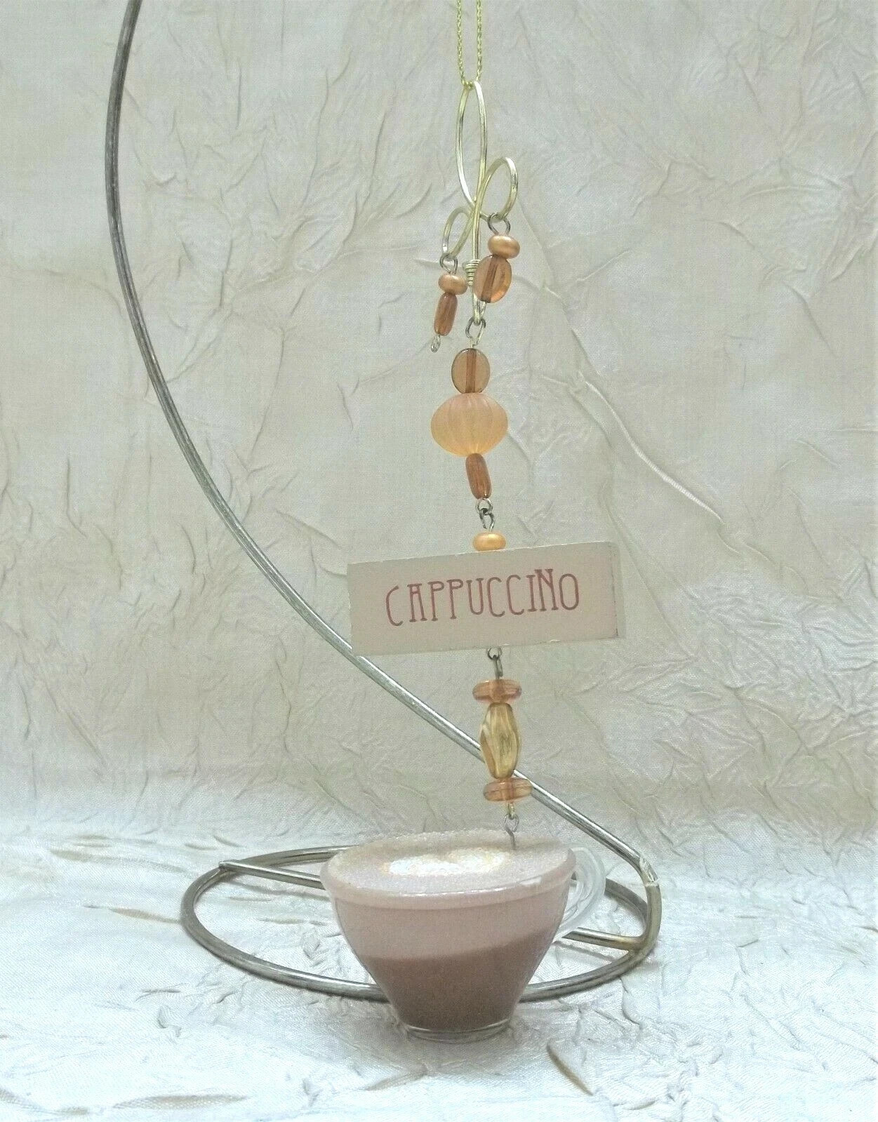 Cappuccino Hanging Christmas Holiday Ornament Coffee