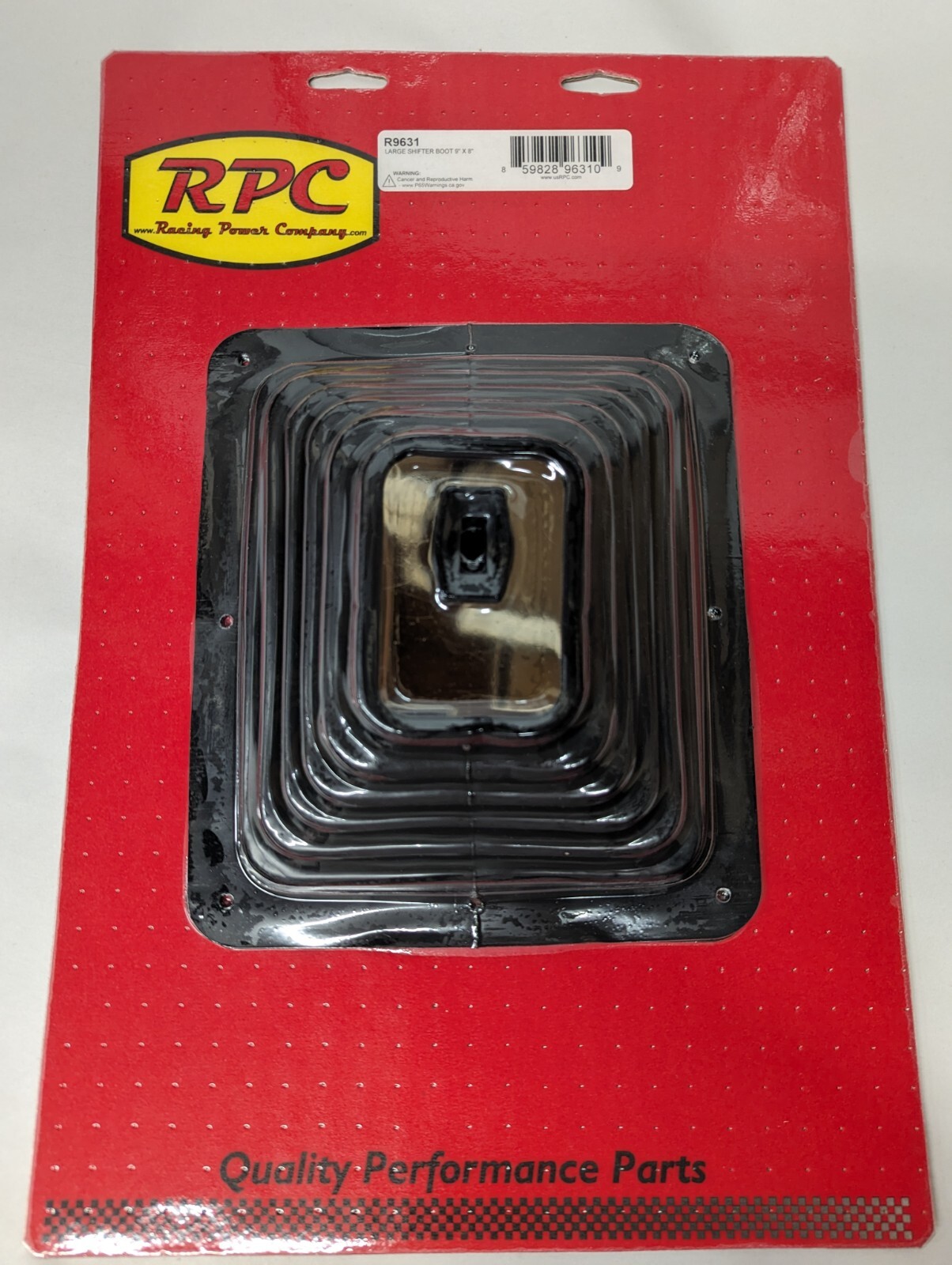 RACING POWER CO-PACKAGED Large Shifter Boot 7-3/4 x 8-3/4In P/N - R9631