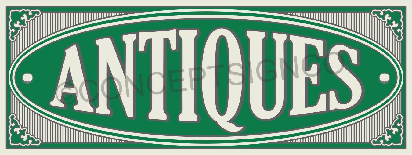 3'x8' ANTIQUES BANNER Outdoor Sign LARGE Market Shop Collectibles Furniture Sale