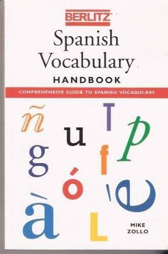 Berlitz Spanish Vocabulary Handbook (Berlitz Language Handbook) (Spa - VERY GOOD