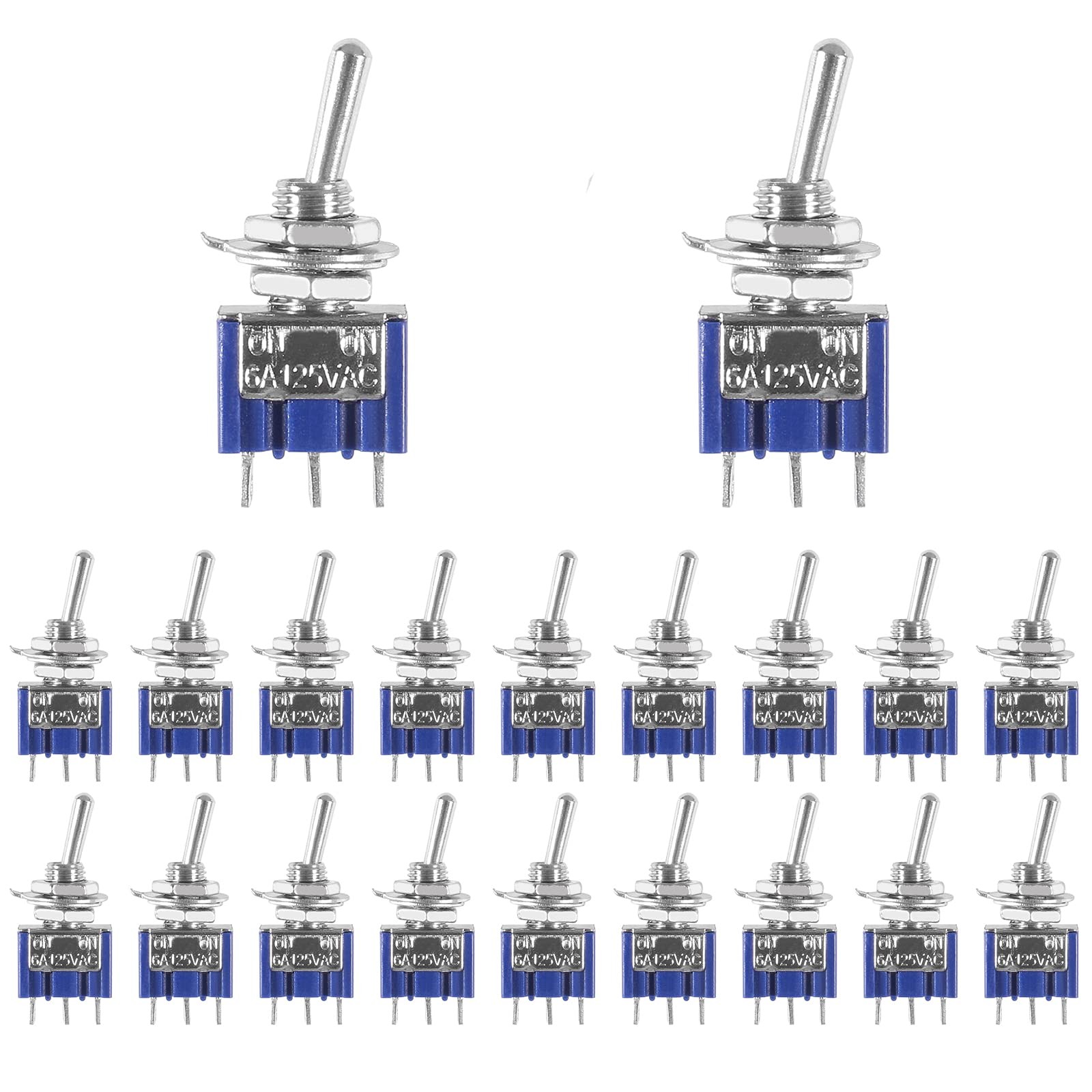 AEDIKO 20pcs Micro Toggle Switch 3 Pin SPDT Touch 2 Position ON/ON Mini...