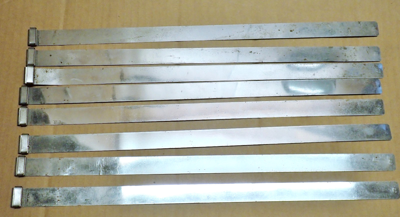 NEW (8-Pack) 16" x 3/4" Stainless Steel Aerial Lashing Straps CATV Cable Support
