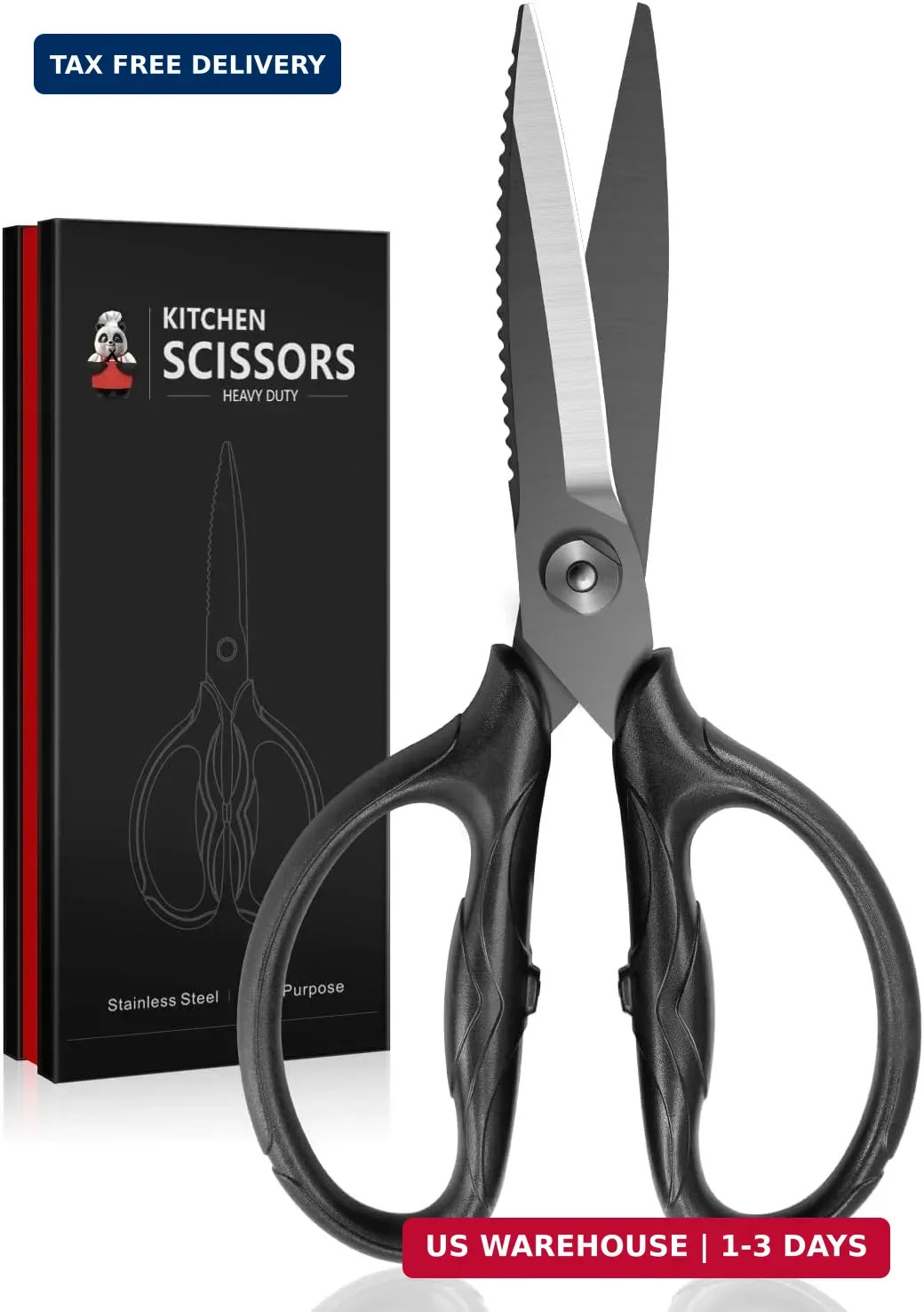 SHAN ZU 8.4" Titanium Heavy Duty Kitchen Scissors - Japanese 5Cr15MoV Stainless