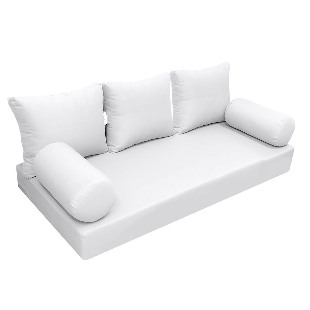 |SLIPCOVER ONLY|S3 Daybed Mattress Bolster Backrest Covers Knife Edge Full AD105