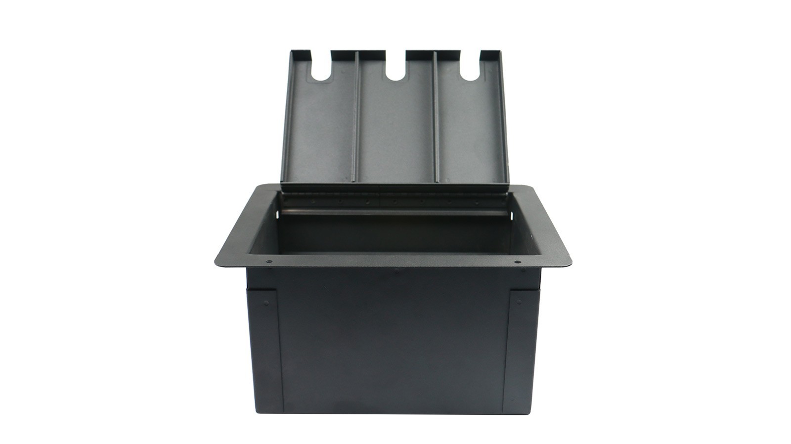 Elite Core Large Recessed Pocket Floor Box With Customizable Blank Solid Plate