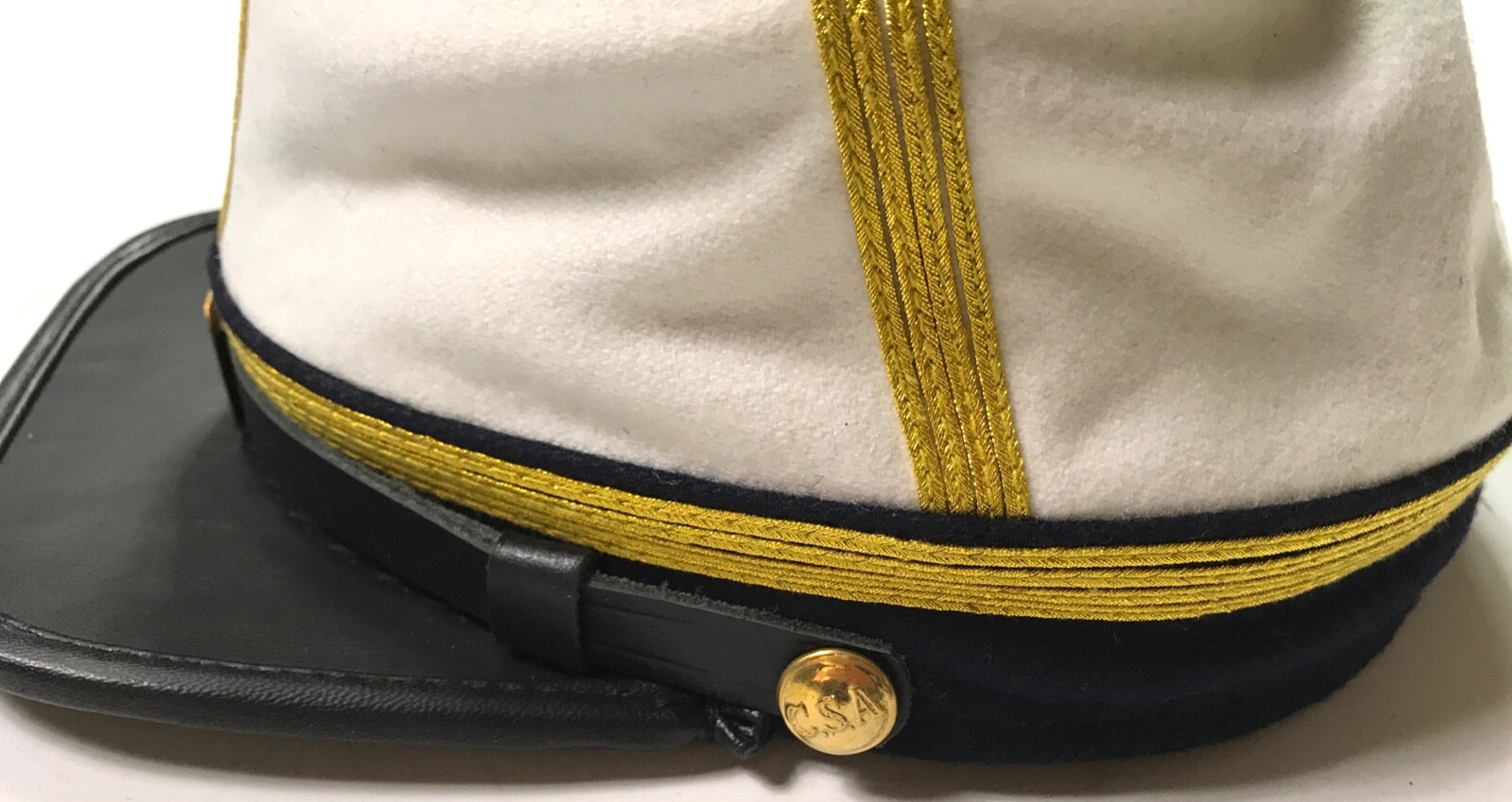 CIVIL WAR CONFEDERATE CS GENERAL CAVALRY OFFICER KEPI FORAGE CAP-MEDIUM