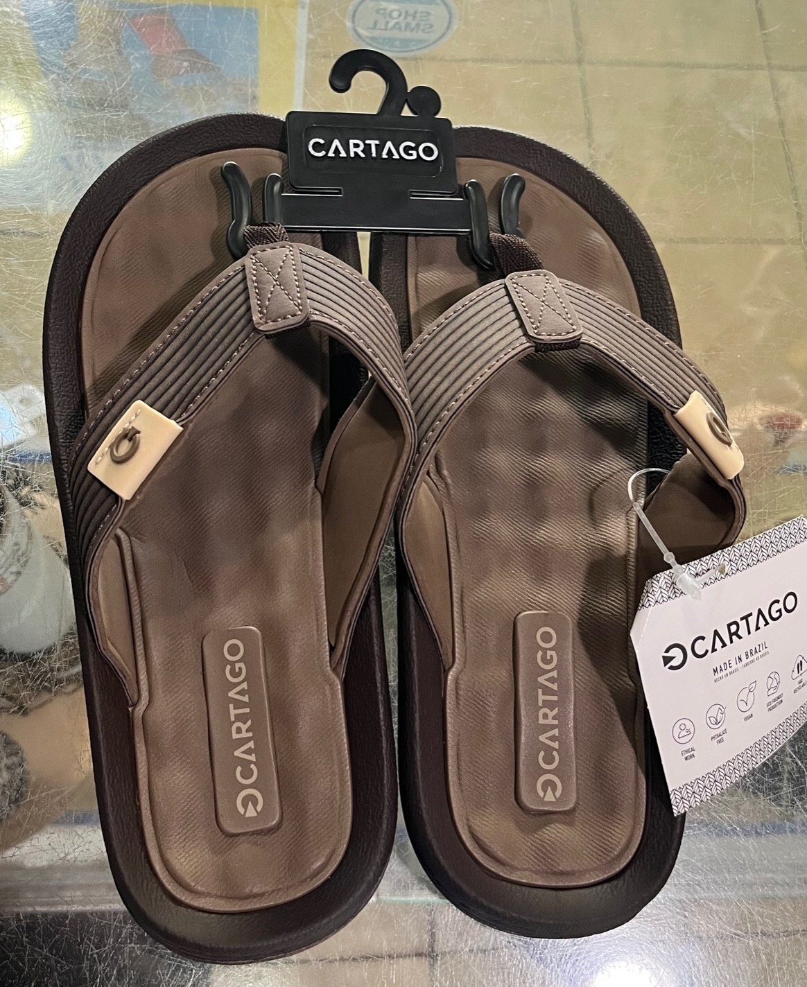 Cartago Dunas VI Flip Flops Mens Size 7 Brown Rider